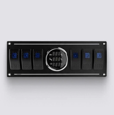 Switch Panel 6’lı Dijital Su Seviye + Katı Su Seviye + Voltmetre Kontrol Paneli