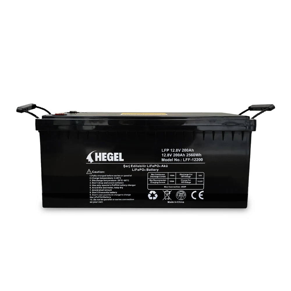 HEGEL LİFEPO4 LİTYUM AKÜ 12.8V 200AH