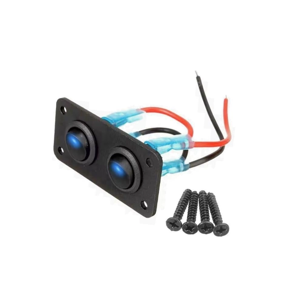 On-Off Anahtarlı Switch Panel 2’li Mavi Işık