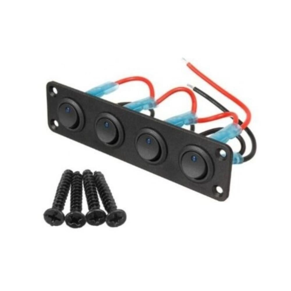 On-Off Anahtarlı Switch Panel 4’lü Mavi Işık