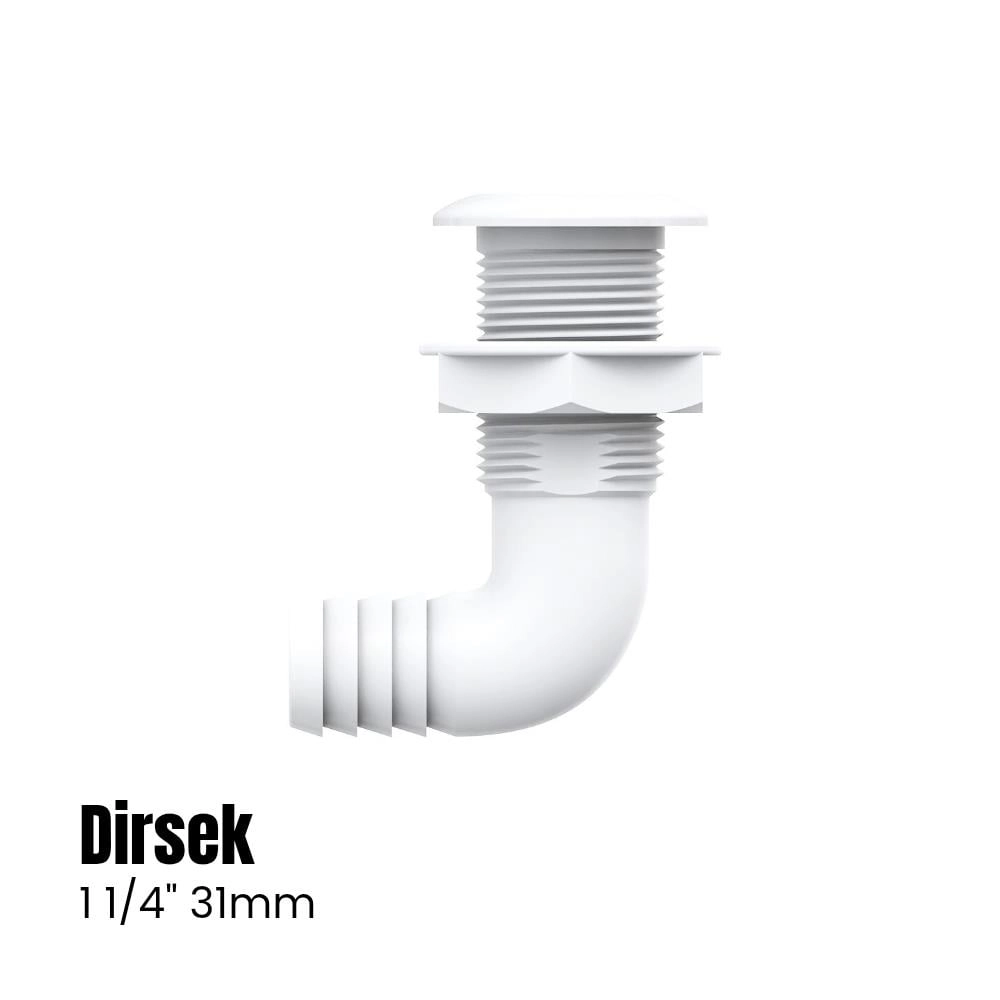  Plastik Sintine Rekoru Depo Çıkışı Dirsekli 1 1/4’’ - 31mm Seaflo