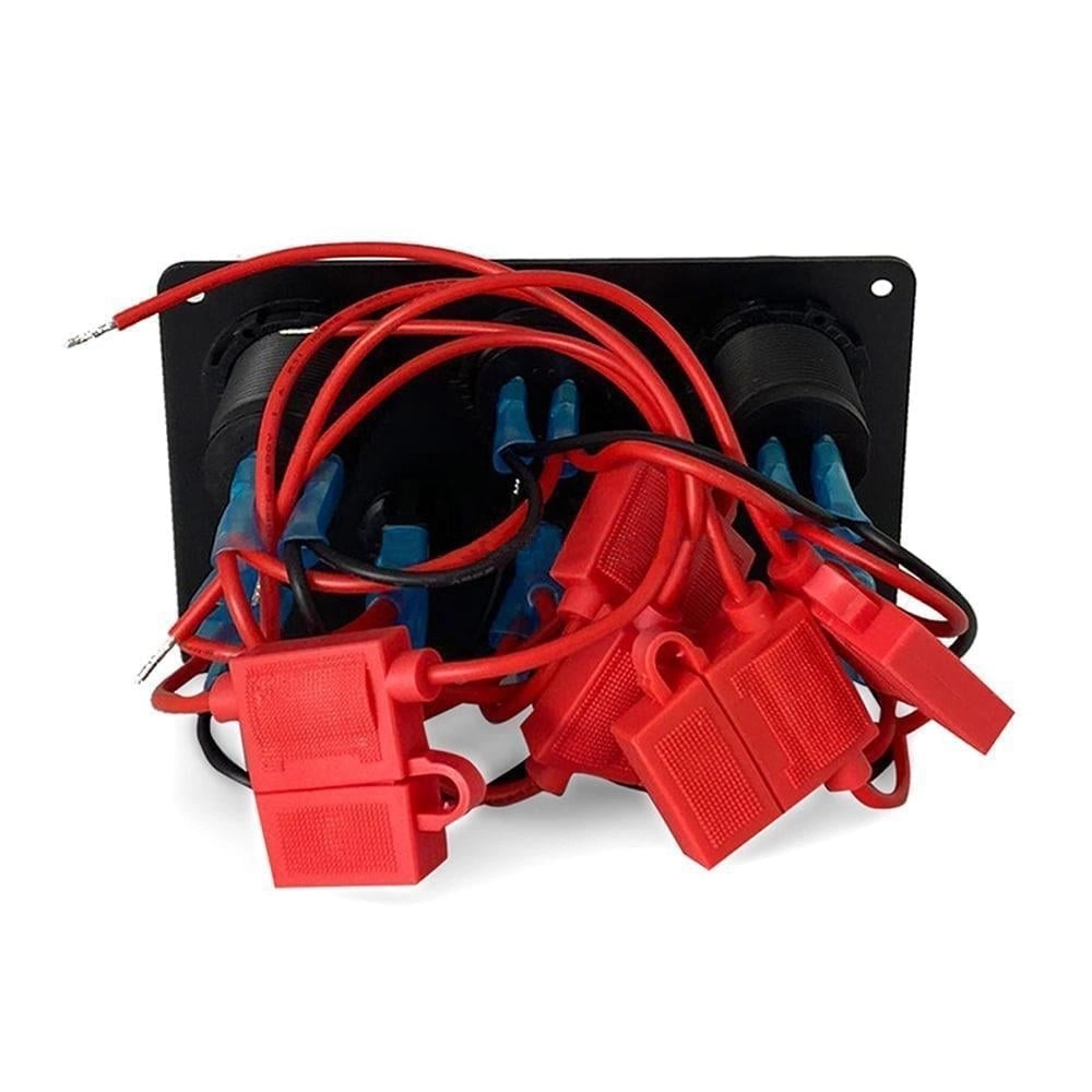 BFY Switch Panel 5’li Tuş Takımı USB Soket Ve Voltmetreli Kombine