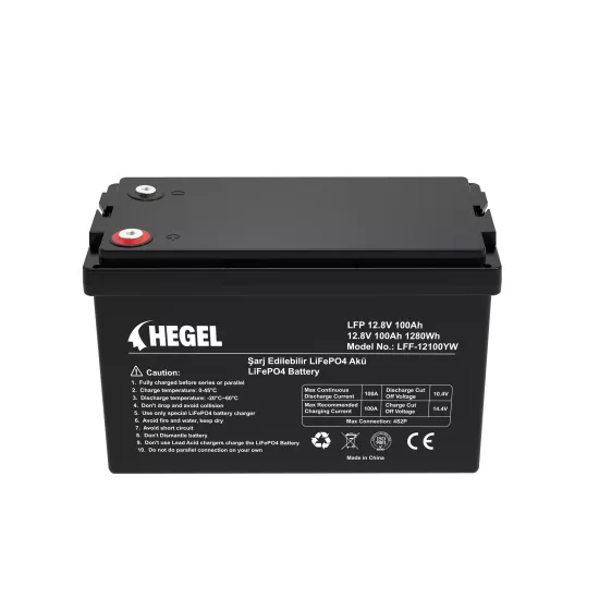 HEGEL LİFEPO4 LİTYUM AKÜ 12.8V 100AH