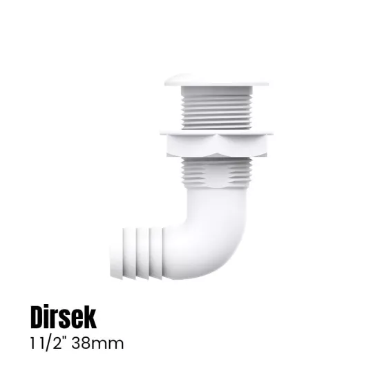 Plastik Sintine Rekor Depo Çıkışı Dirsekli 38MM