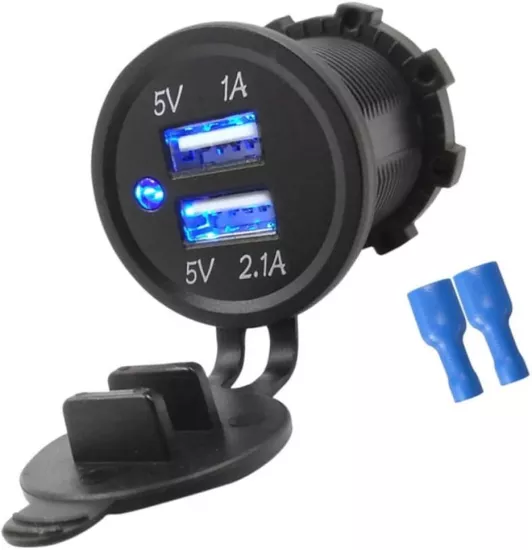 USB Söket 12v/24v İkili USB Girişi Marin Tip