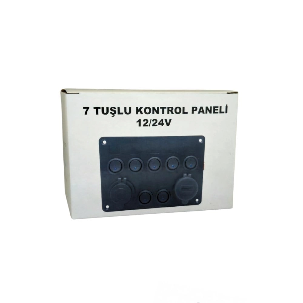 Switch Panel 7’li USB QC 3.0 PD 12v Kombine Sigorta Paneli